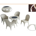 Pretty 5PCS White Rattan Furniture Set